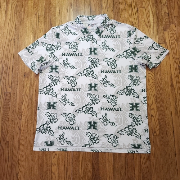 Reyn Spooner Mens Hawaii Polo Shirt Size 2XL Performance - Picture 1 of 7
